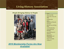 Tablet Screenshot of livinghistoryassn.org